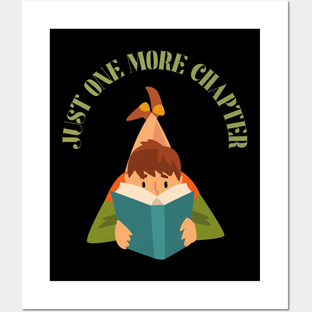 Little brother big brother reading book Just one more chapter I Love Books Bookoholic Wall Art by BoogieCreates